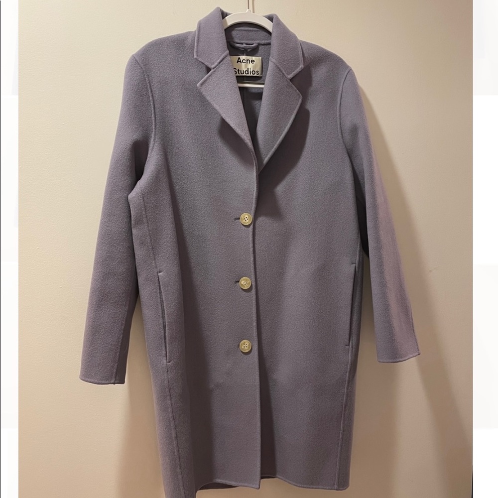 Acne Studios Light Purple Cashmere Coat